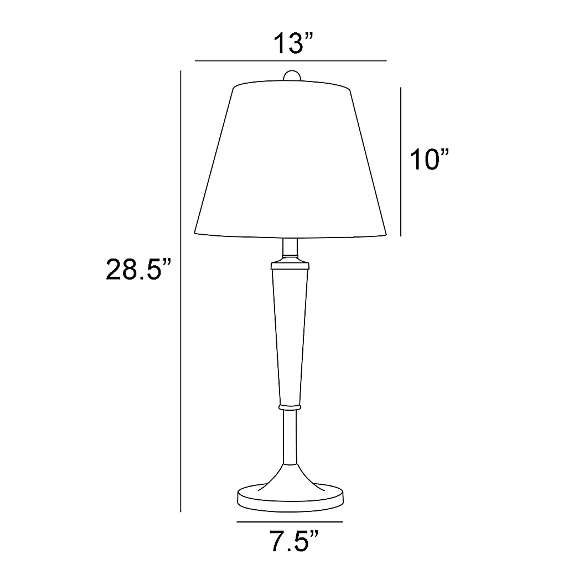 Hiniscus Peak Black Table Lamps, Set of 3 - Image 7