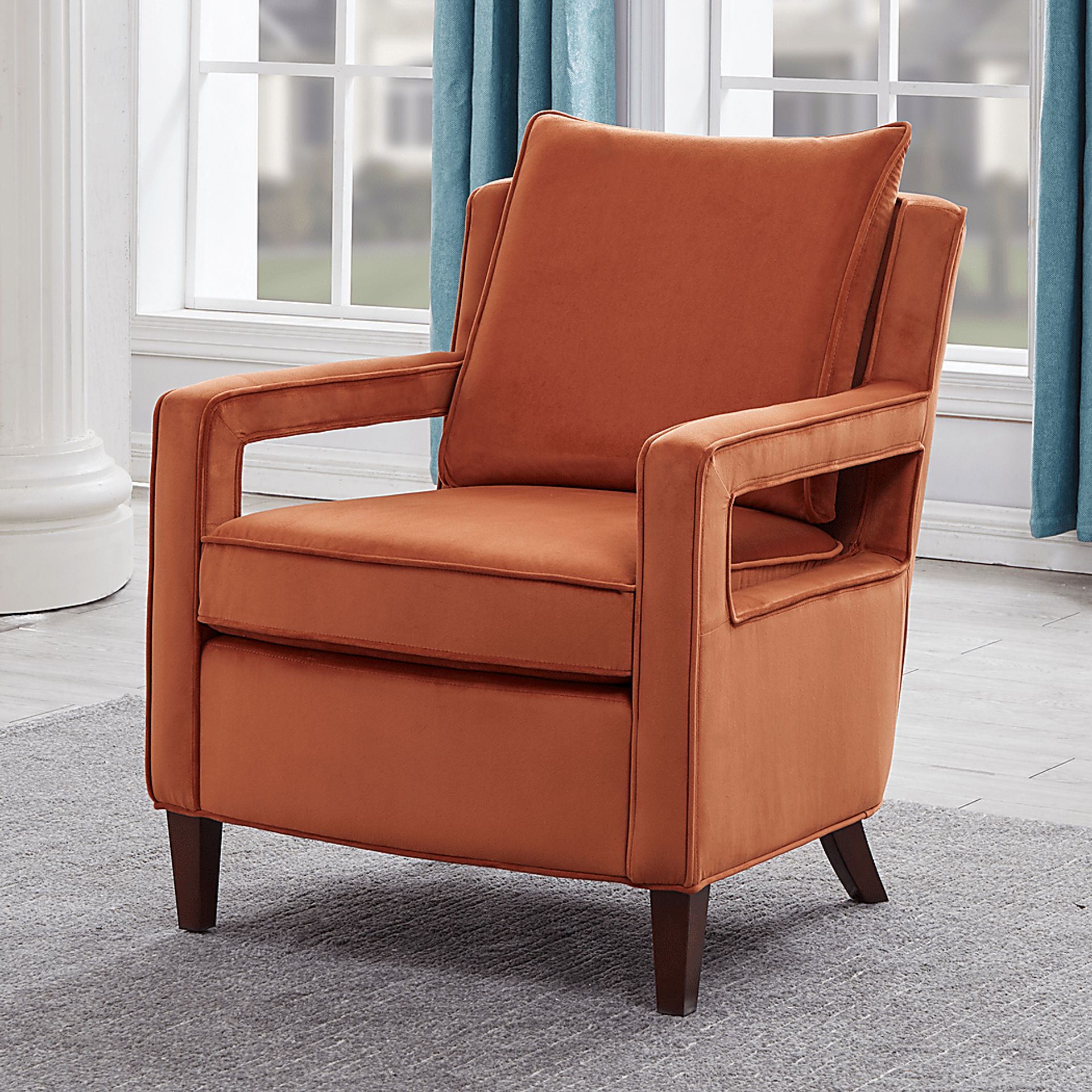 Hinkel Orange Accent Chair - Image 3