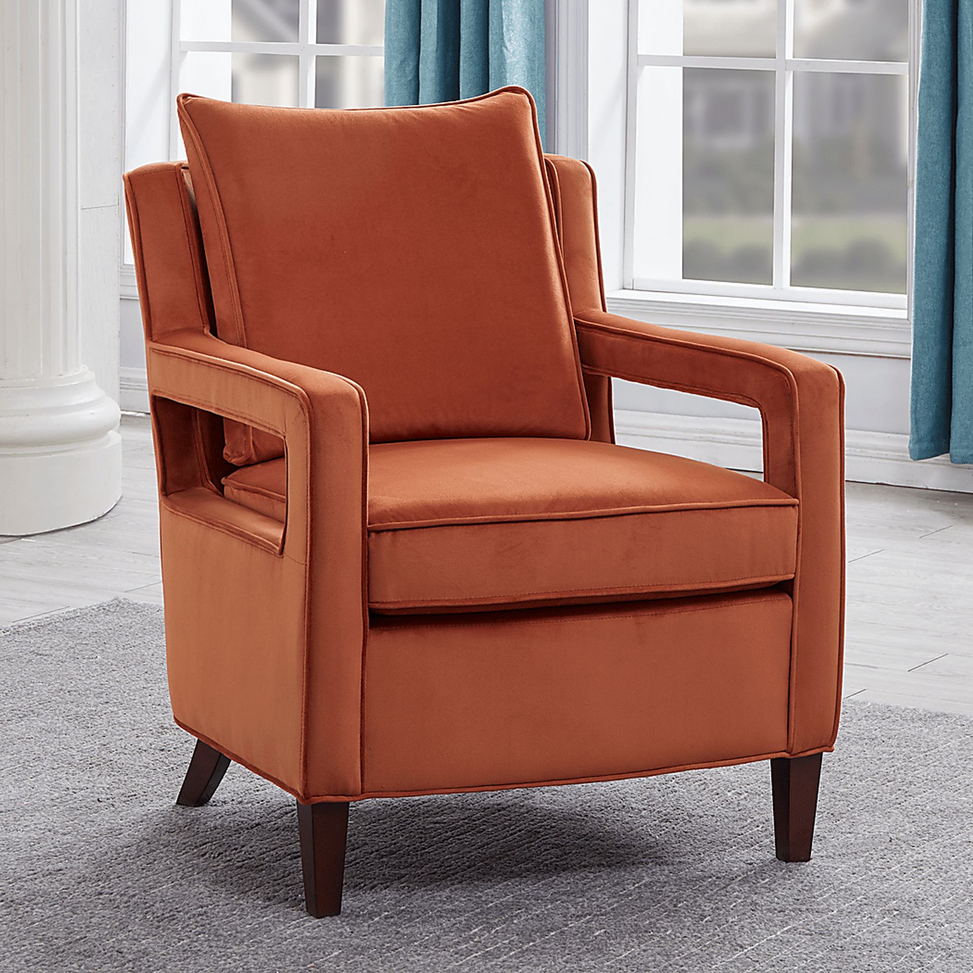 Hinkel Orange Accent Chair - Image 4