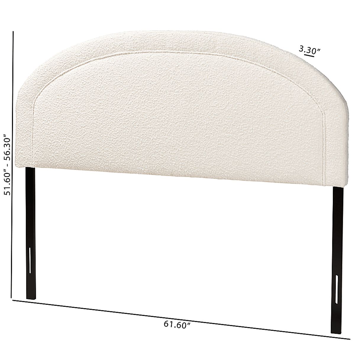 Hislop White Polyester Fabric Queen Headboard | Rooms to Go