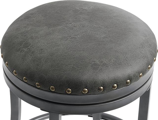 Hitchens Gray Swivel Bar Stool - Thumbnail - Image 3
