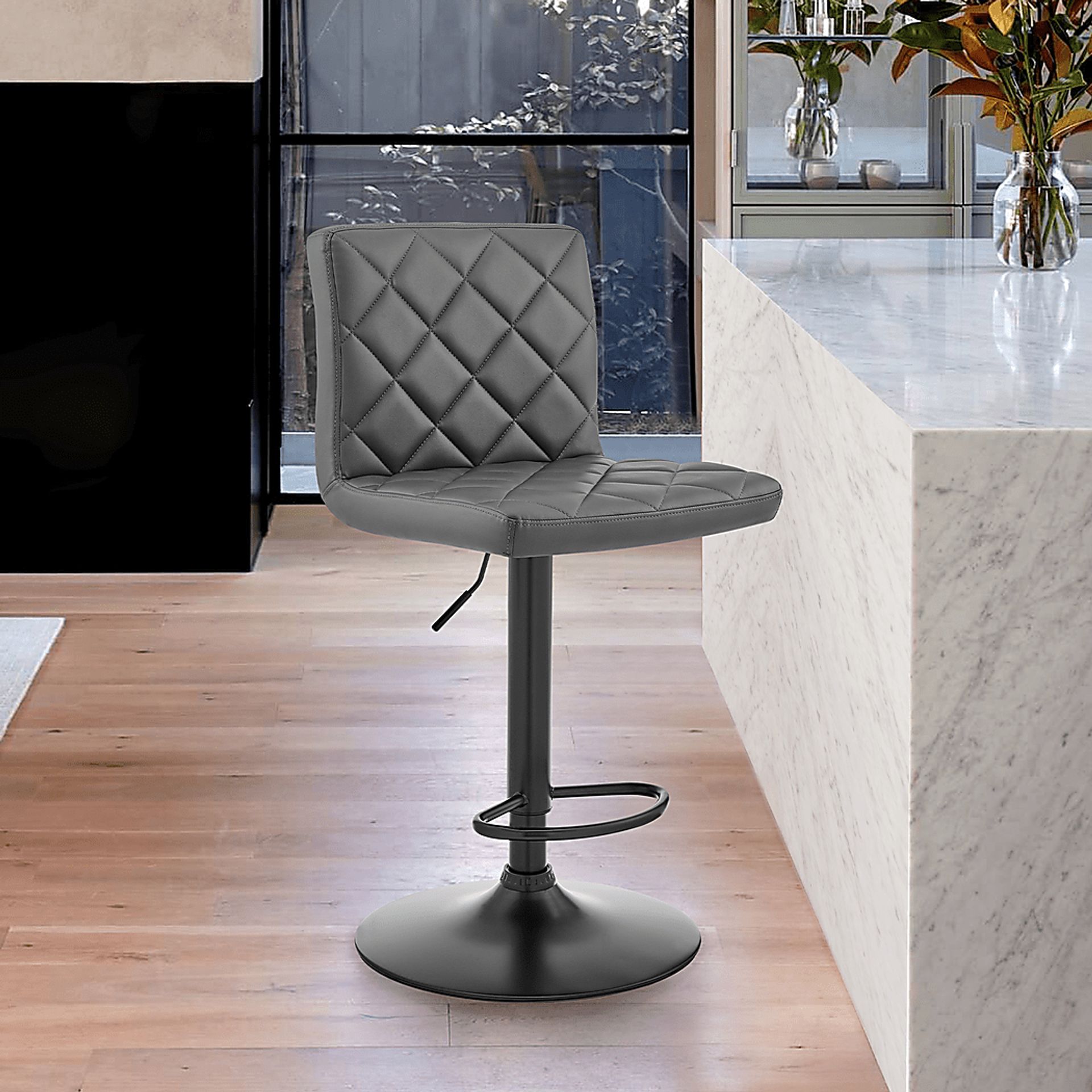 Hobgood Gray Bar Stool - Image 2