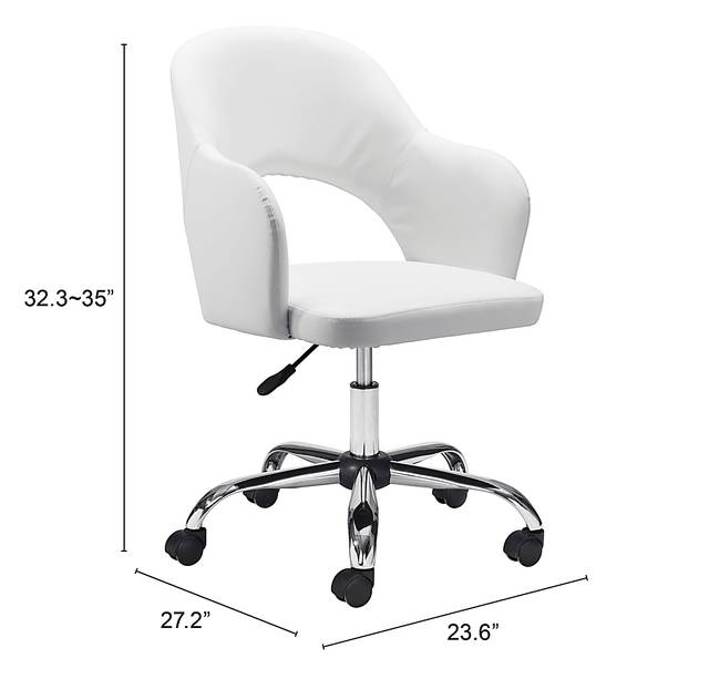 Hockobo White Office Chair - Thumbnail - Image 6