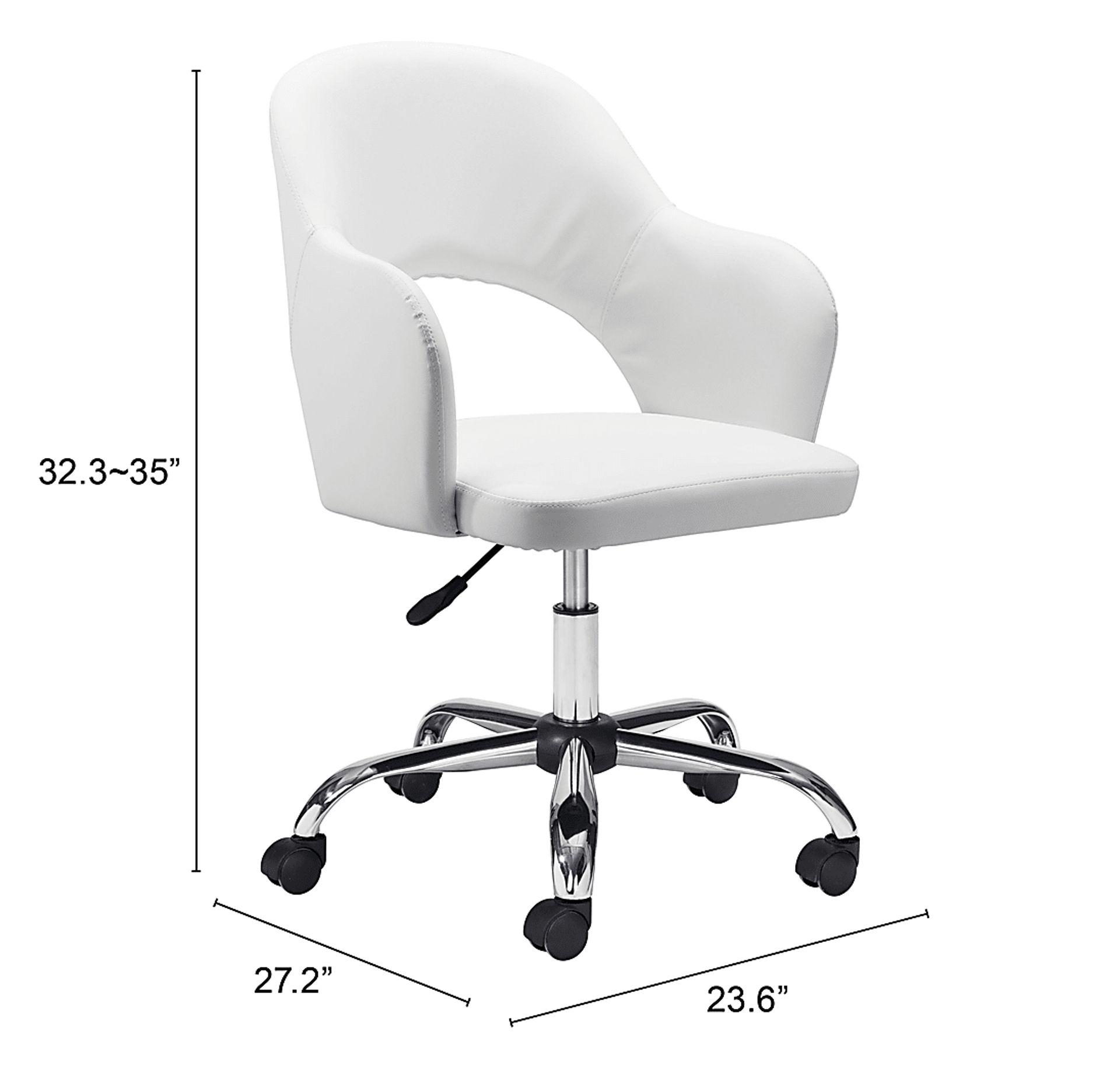 Hockobo White Office Chair - Image 6