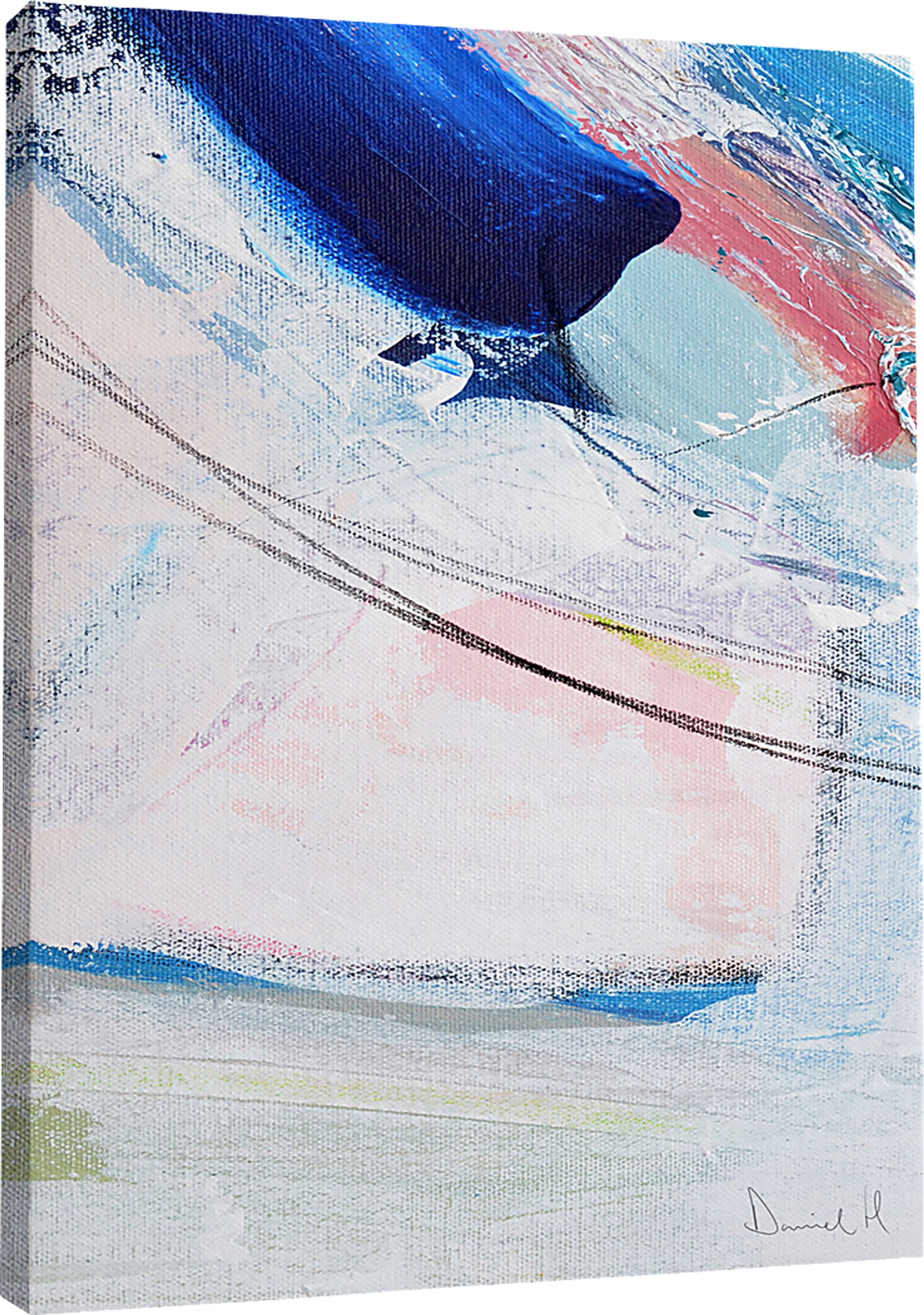 Hoctor Blue Canvas Wall Art - Image 1