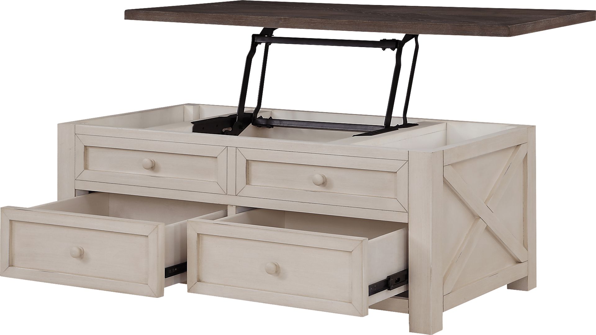 Hoege Cream Lift-Top Cocktail Table - Image 3