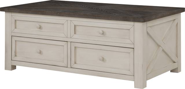 Hoege Cream Lift-Top Cocktail Table - Thumbnail - Image 1