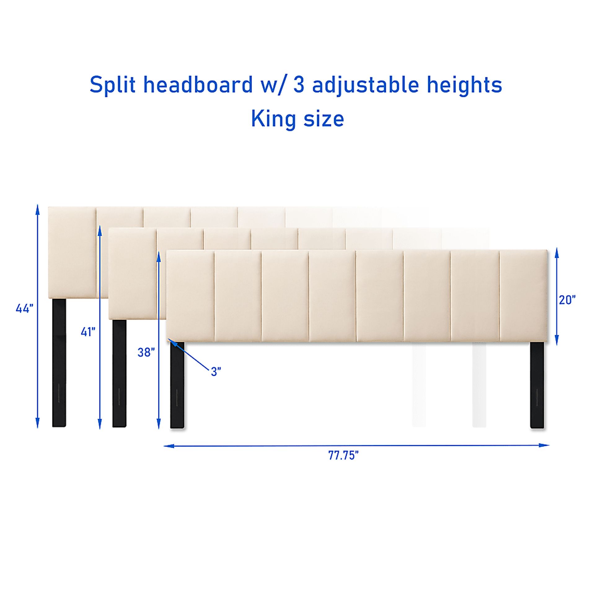 Hokuao Beige King Headboard - Image 3