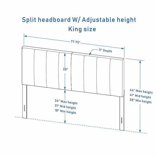 Hokuao Light Gray King Headboard - Thumbnail - Image 4