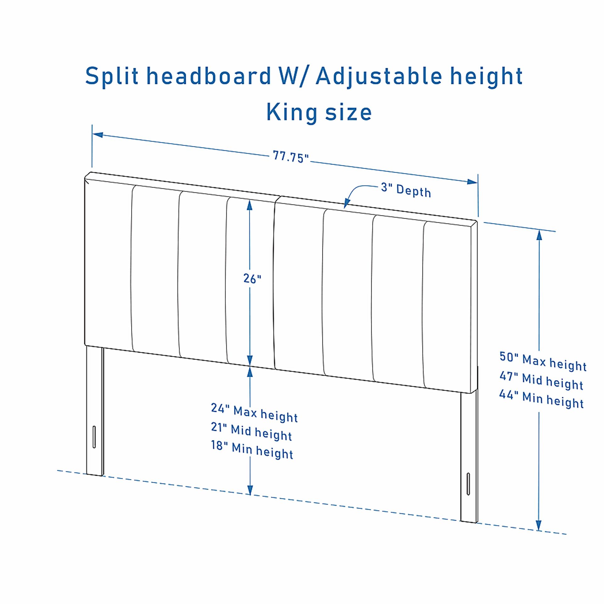 Hokuao Light Gray King Headboard - Image 5