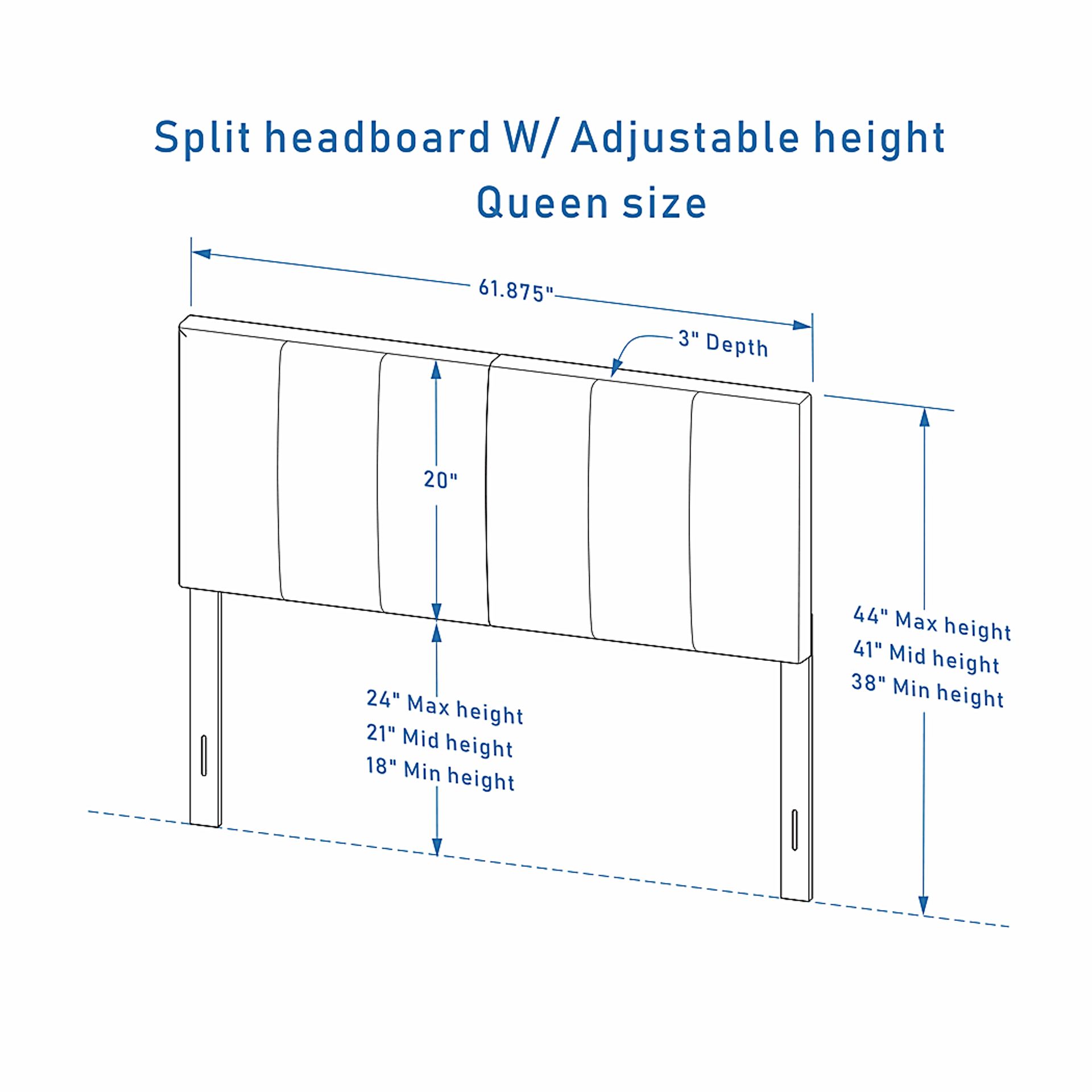 Hokuao Light Gray Queen Headboard - Image 5