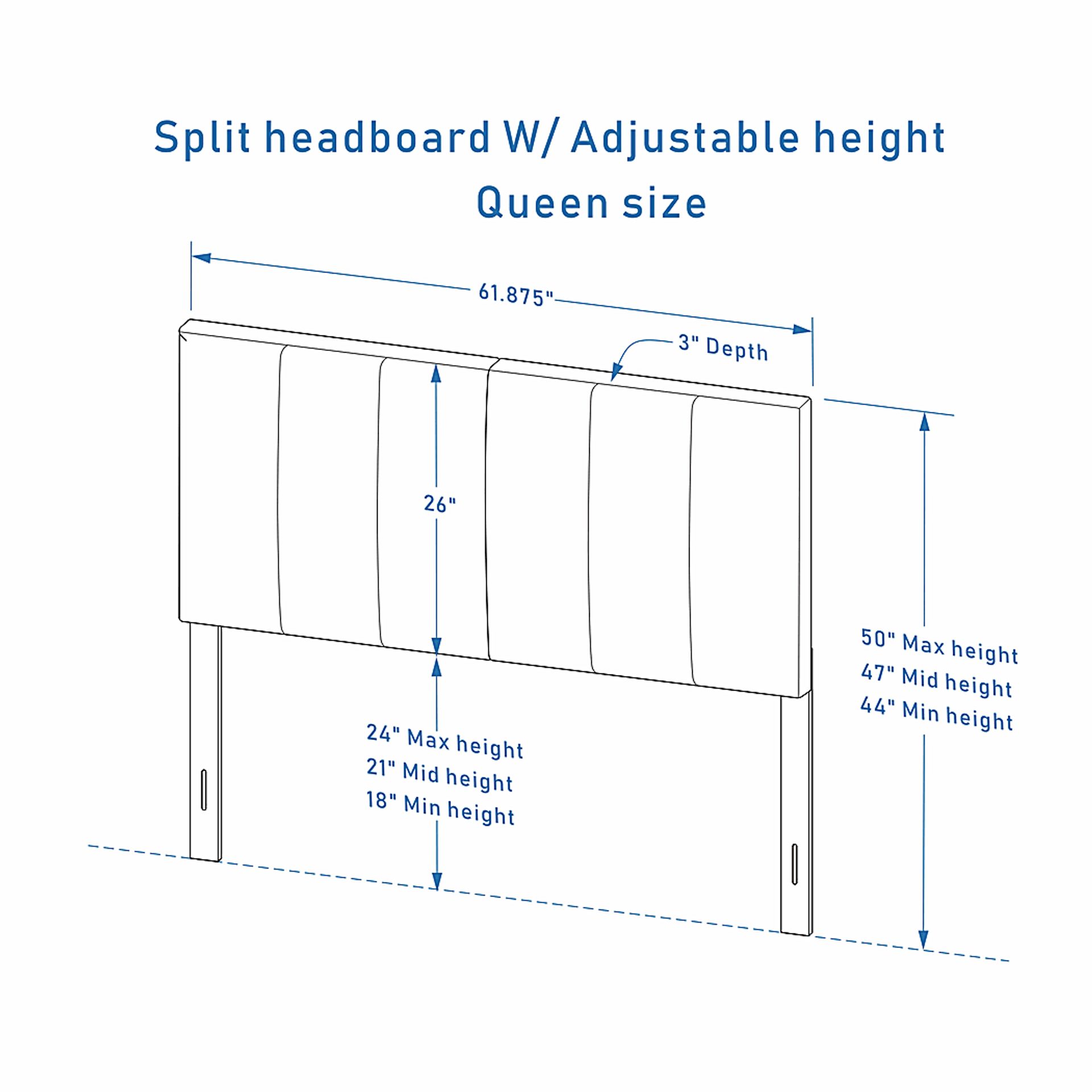 Hokuao Light Gray Queen Headboard - Image 6
