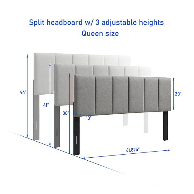 Hokuao Light Gray Queen Headboard - Thumbnail - Image 7