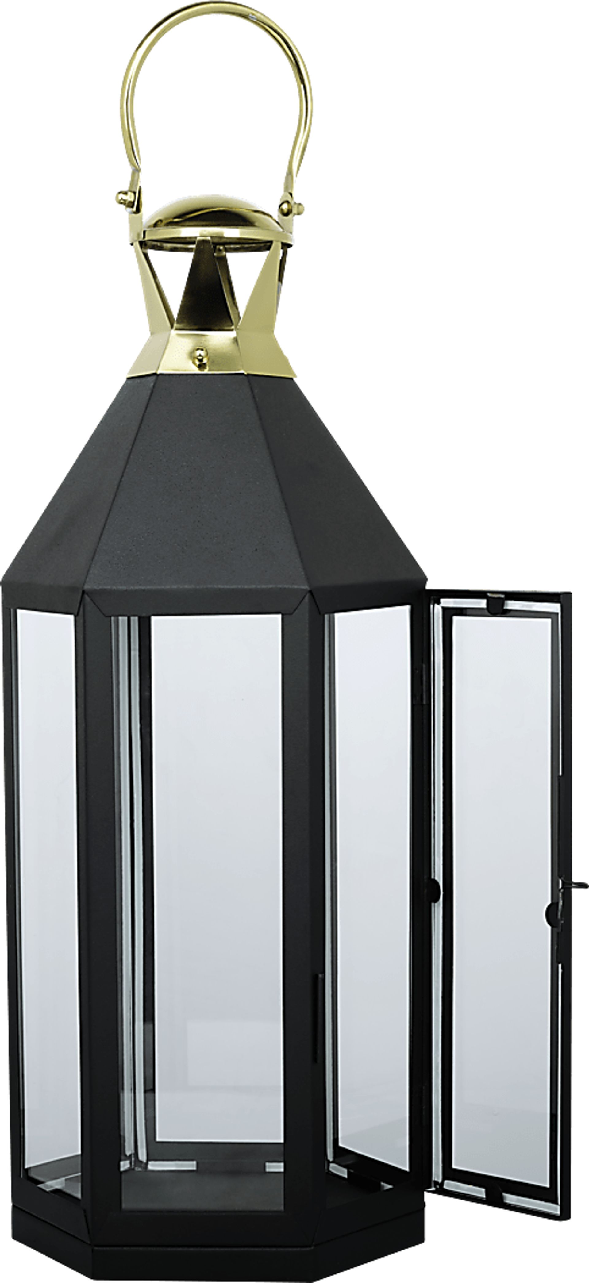 Holbeck Black Large Indoor/Outdoor Lantern - Image 2