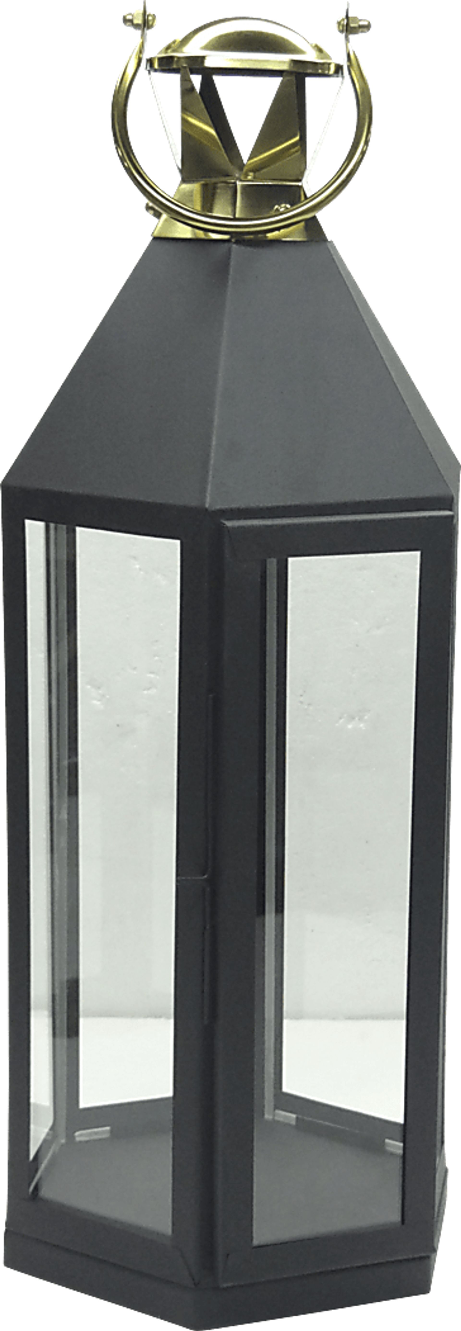 Holbeck Black Large Indoor/Outdoor Lantern - Image 1