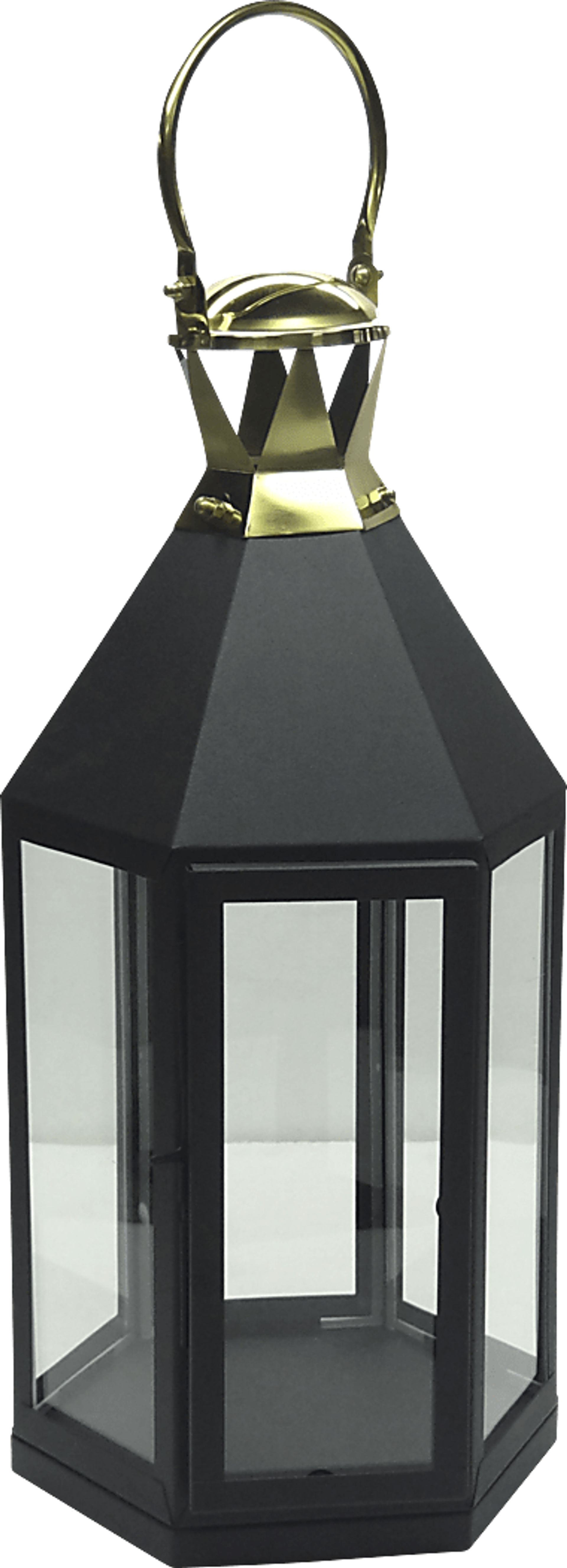 Holbeck Black Medium Indoor/Outdoor Lantern - Image 1