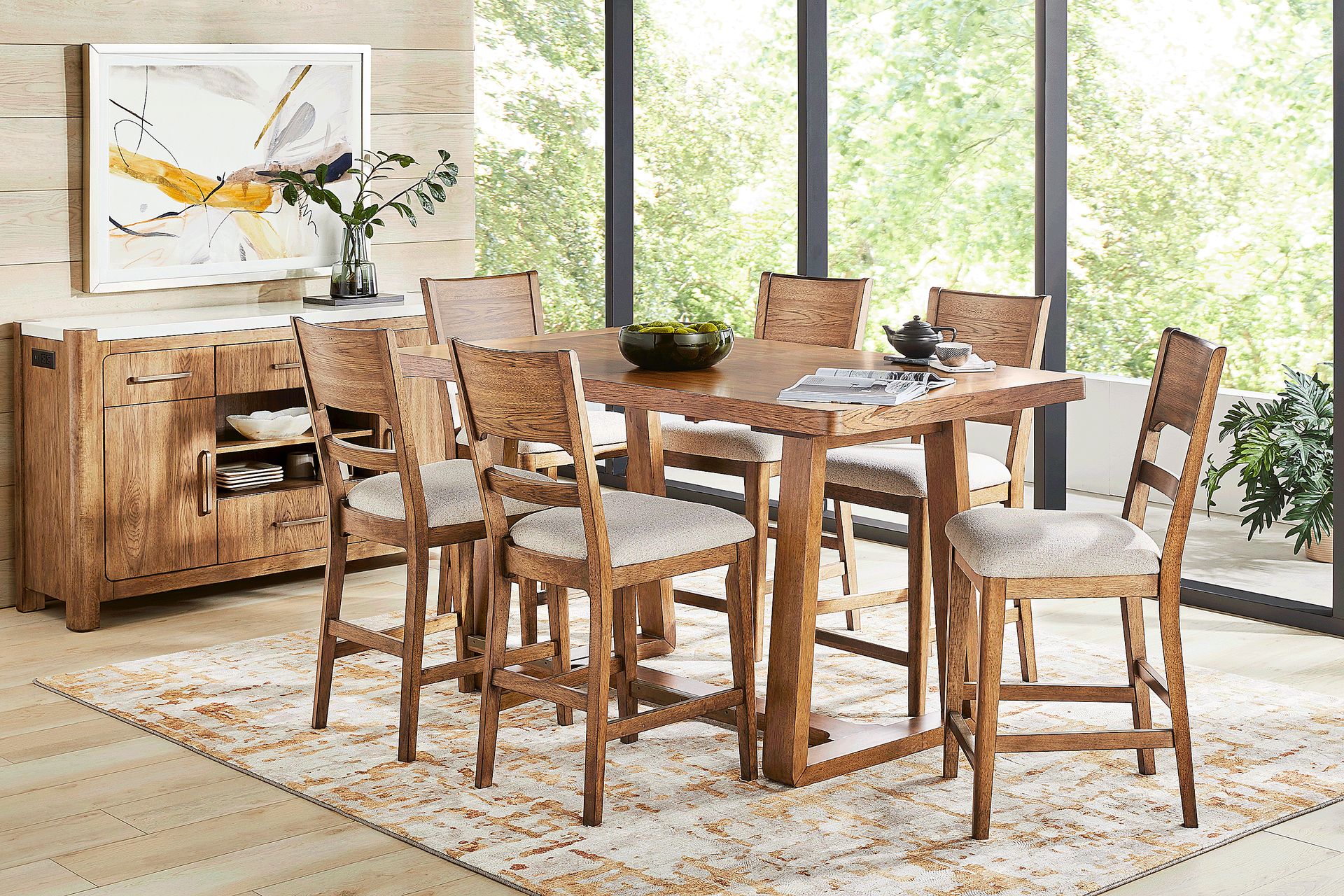 Holden Brown 7 Pc Counter Height Dining Room - Image 1