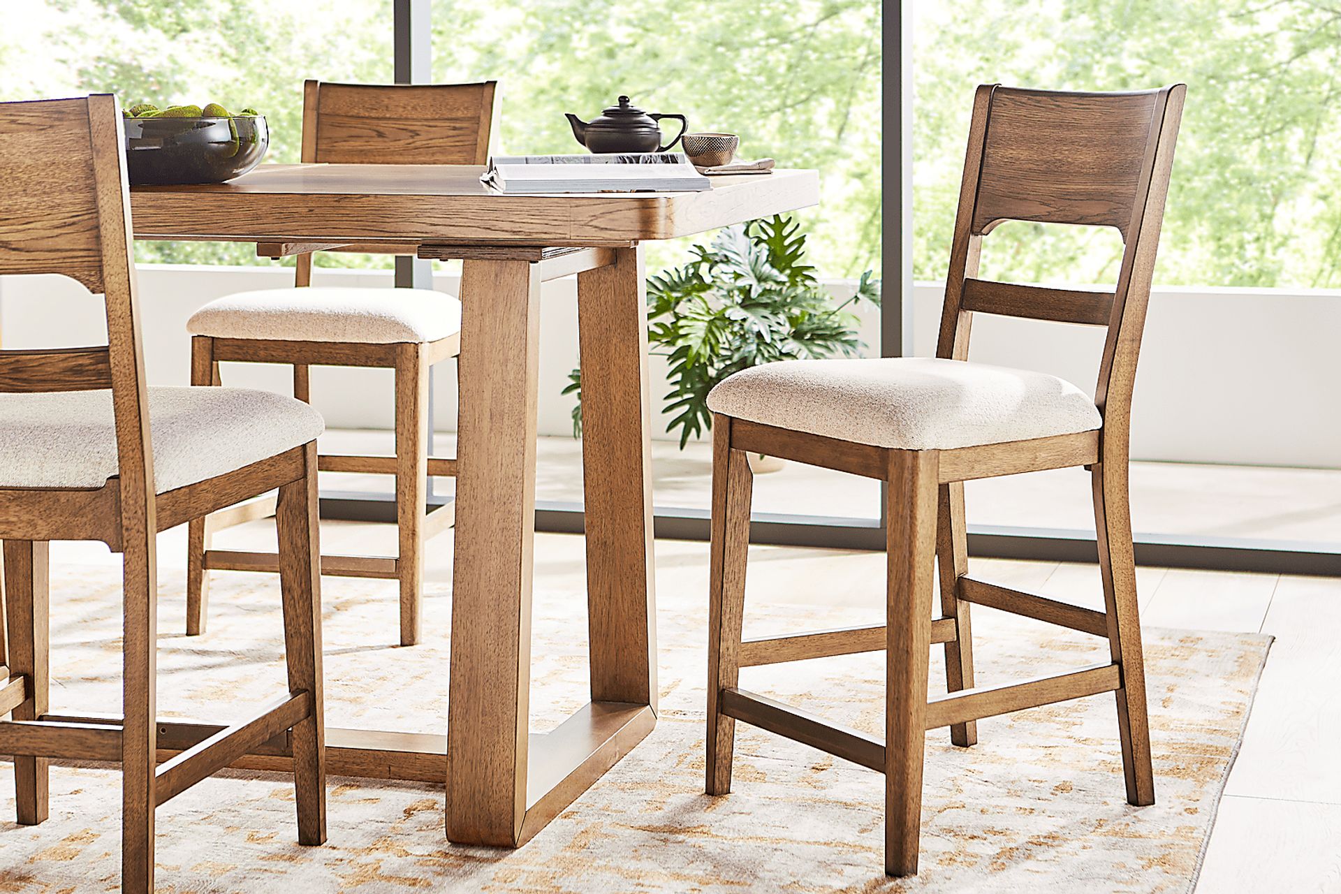 Holden Brown 6 Pc Counter Height Dining Room with Bench - Image 12