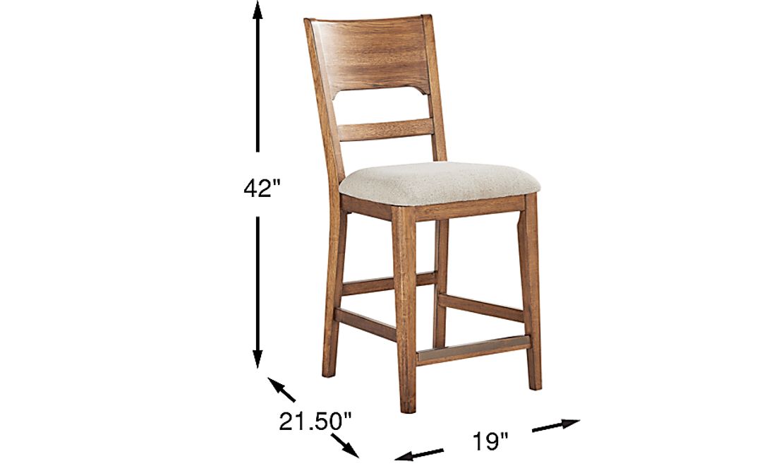 Holden Brown Panel Back Counter Height Stool