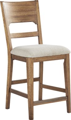 Holden Brown Panel Back Counter Height Stool