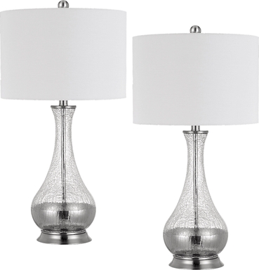 Holgate Silver Lamp, Set of 2