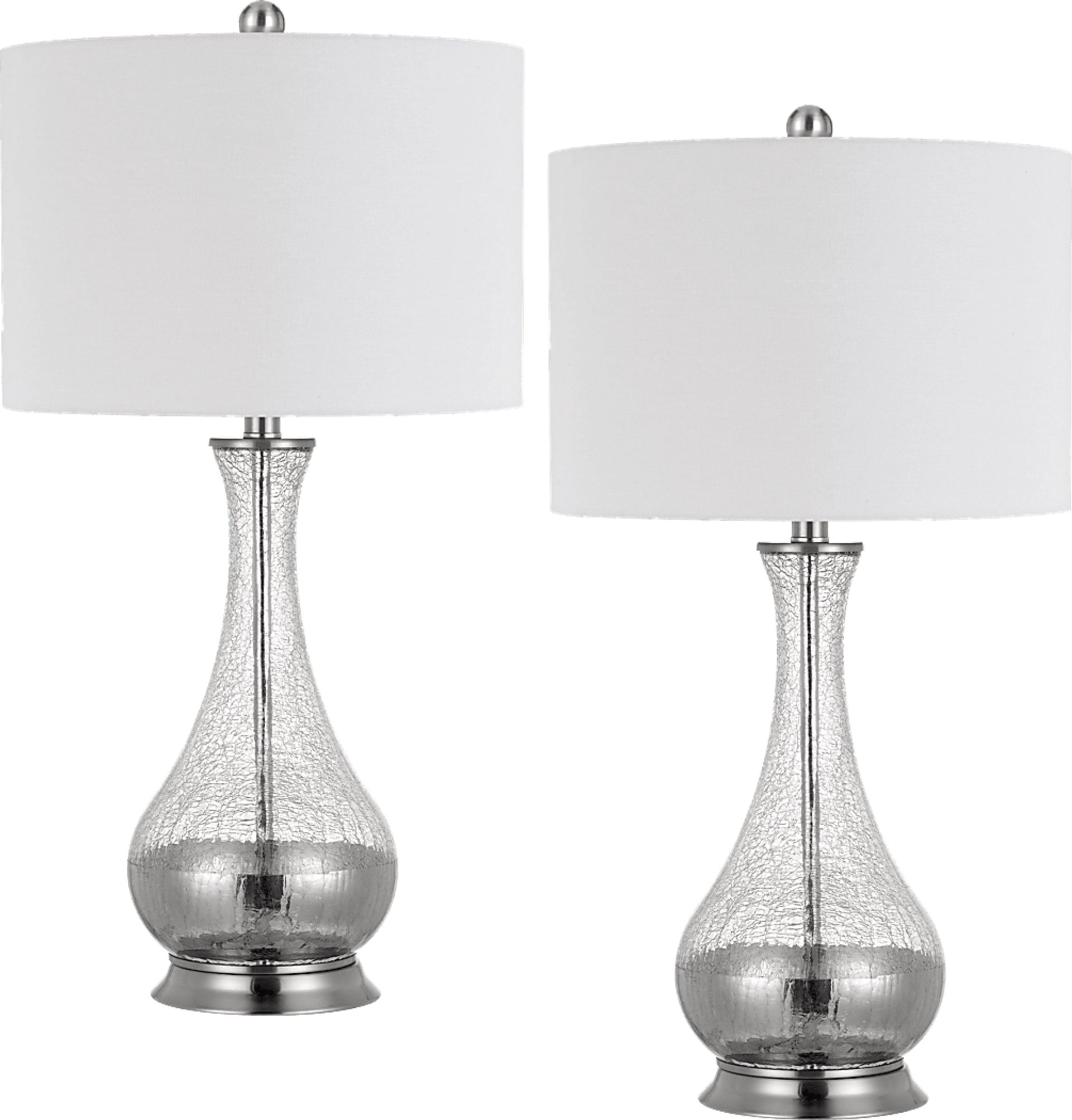 Holgate Silver Lamp, Set of 2 - Image 1