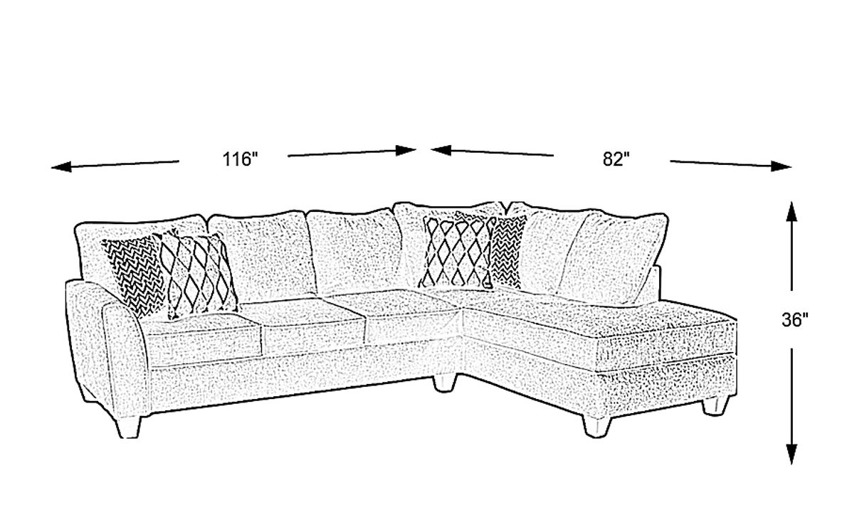 Holiday Grove Blue 2 Pc Sectional Rooms To Go