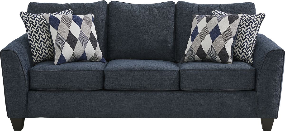 Holiday Grove Blue Textured Sofa | Rooms to Go