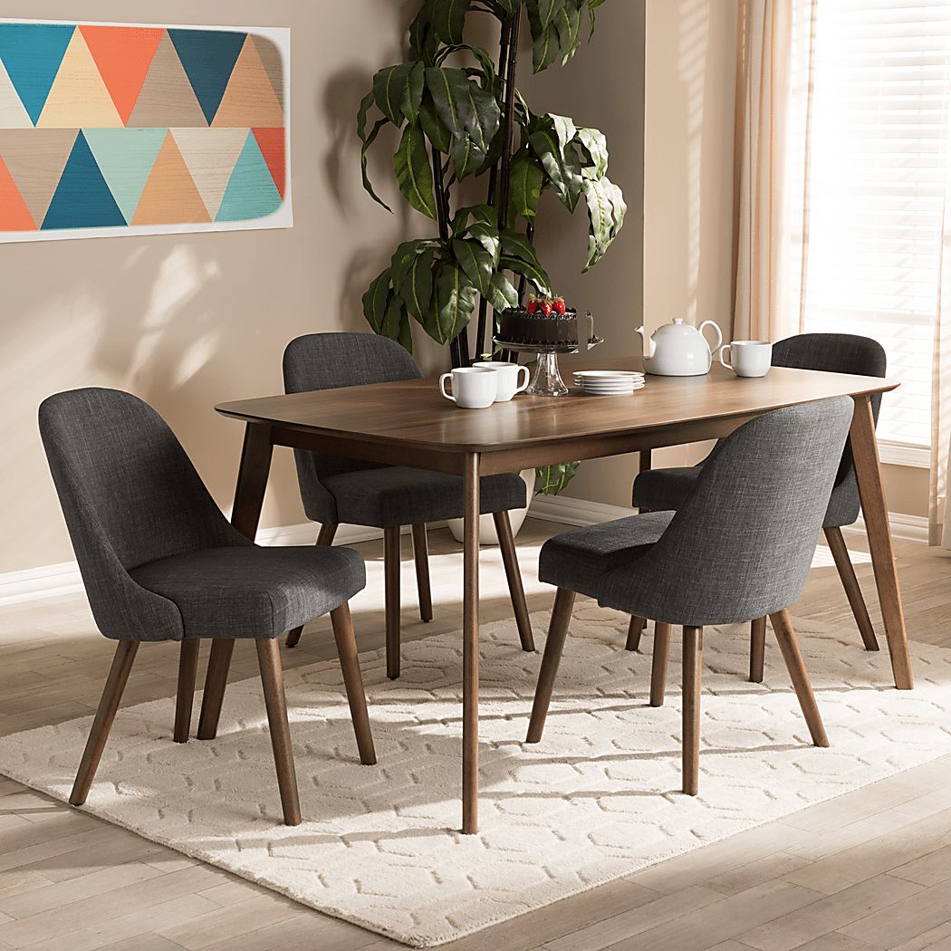 Hollilynn Charcoal 5 Pc Dining Set
