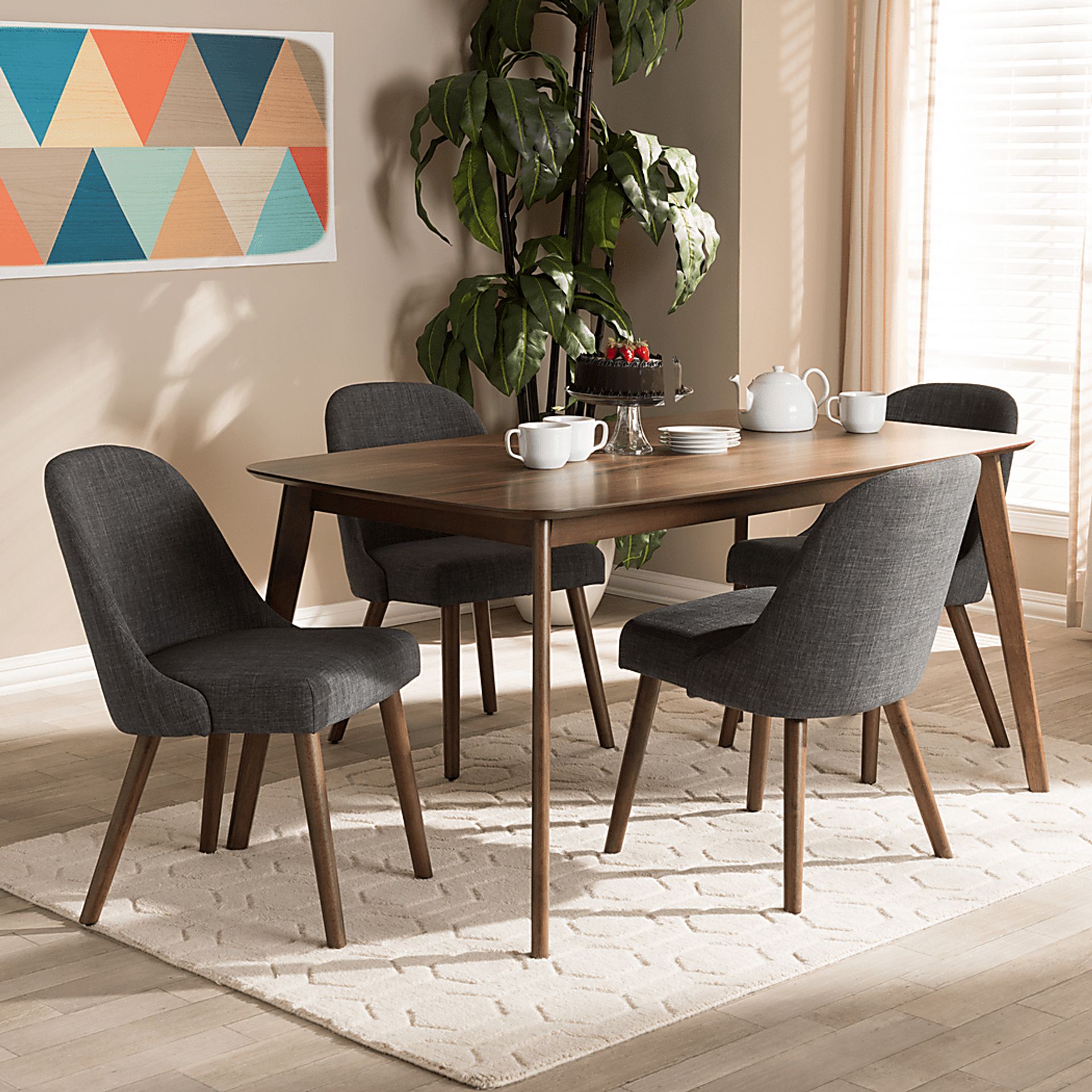 Hollilynn Charcoal 5 Pc Dining Set - Image 1