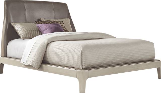 Holliston Gray 3 Pc Queen Upholstered Bed - Thumbnail - Image 2