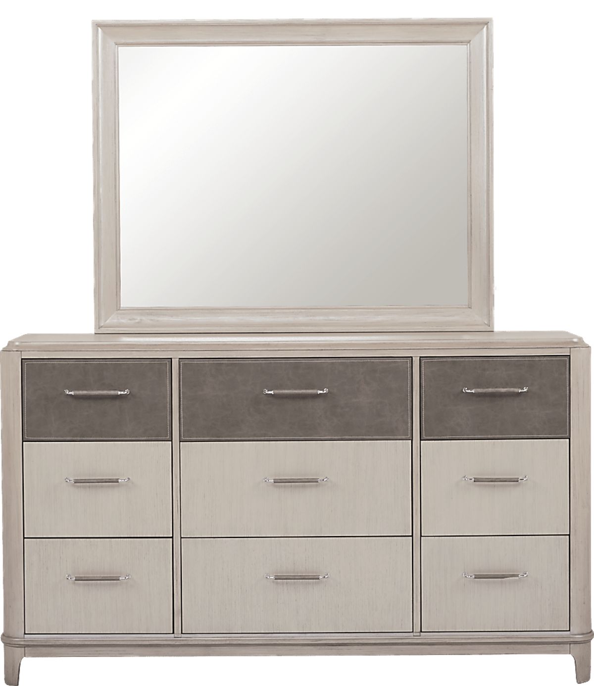 Holliston Gray Dresser & Mirror Set Rooms to Go