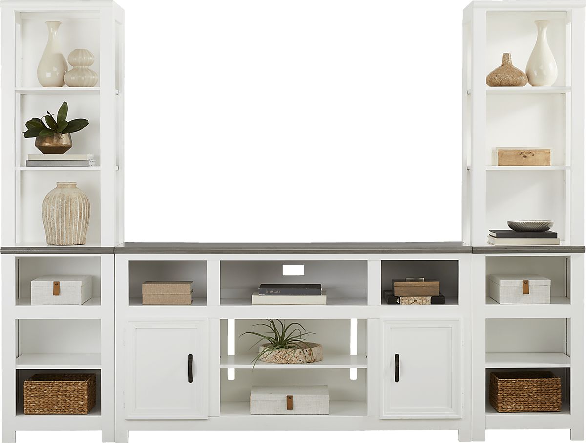 Hollow Ridge White 3 Pc Wall Unit | Rooms to Go