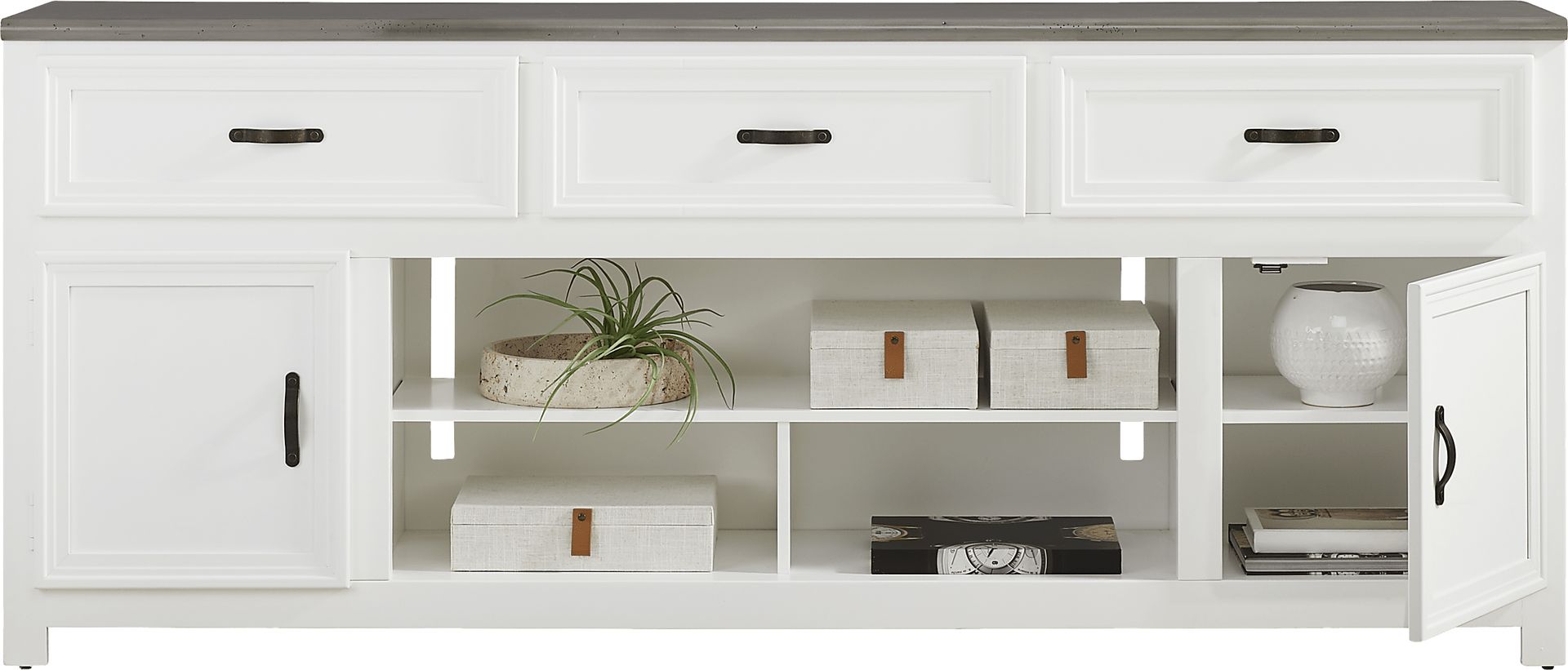 Hollow Ridge White 84 in. Console - Image 2