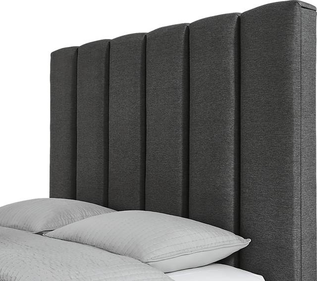 Holloway Dark Gray 3 Pc Queen Platform Bed - Thumbnail - Image 2