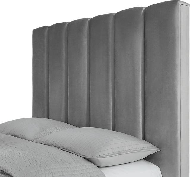 Holloway Light Gray 3 Pc King Platform Bed - Thumbnail - Image 2