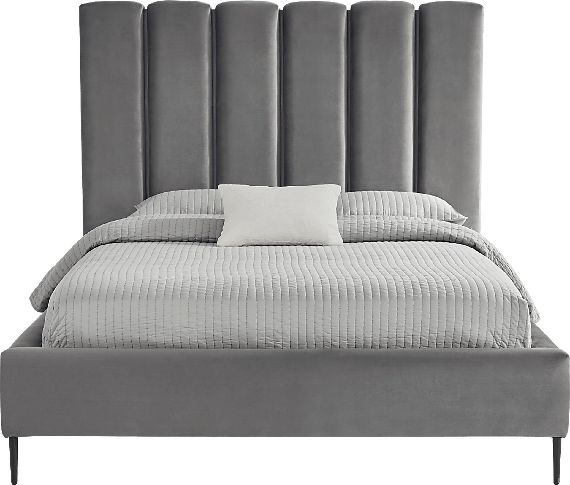 Holloway Light Gray 3 Pc King Platform Bed - Image 1