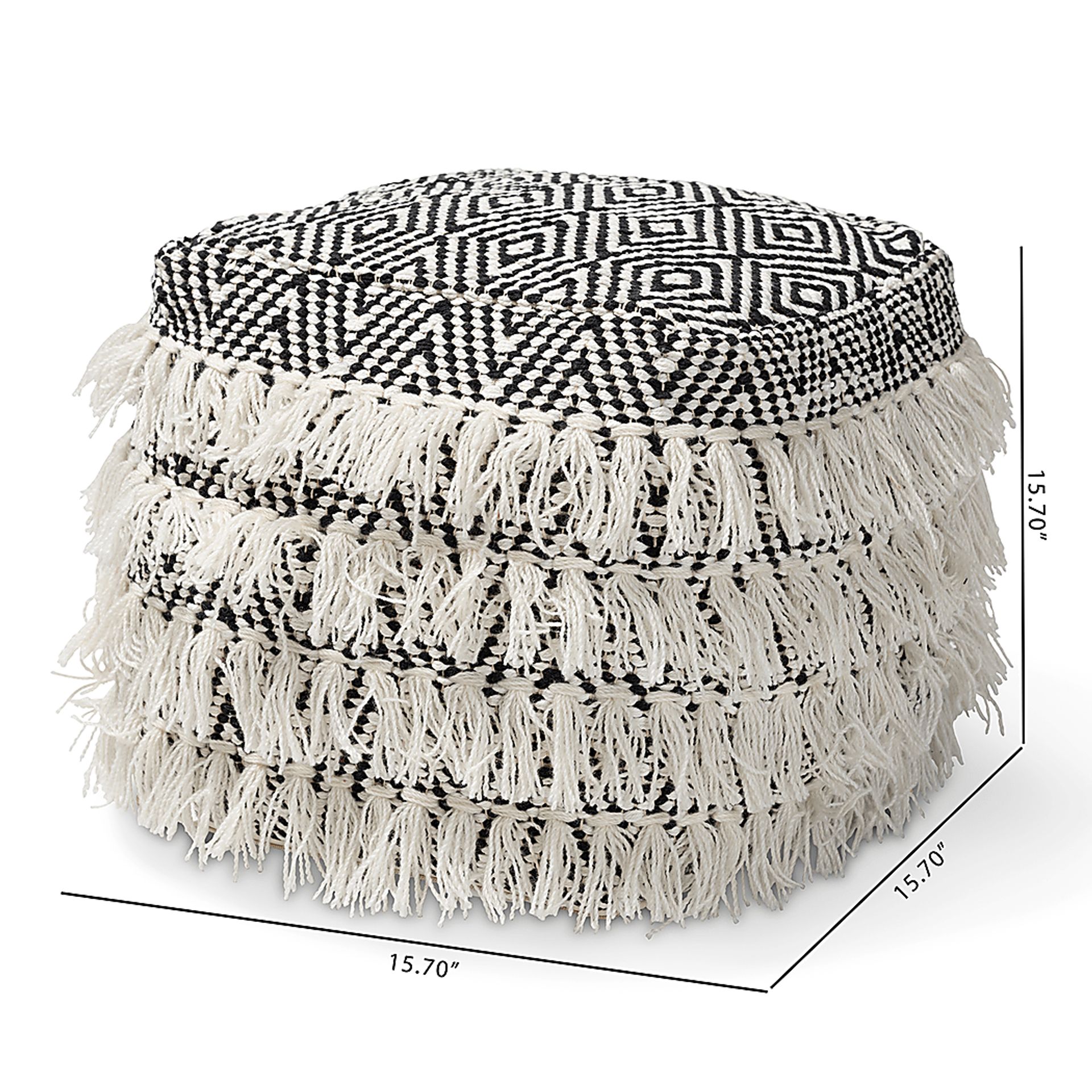 Holly Vista Beige Pouf - Image 6