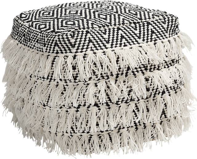 Holly Vista Beige Pouf - Thumbnail - Image 1