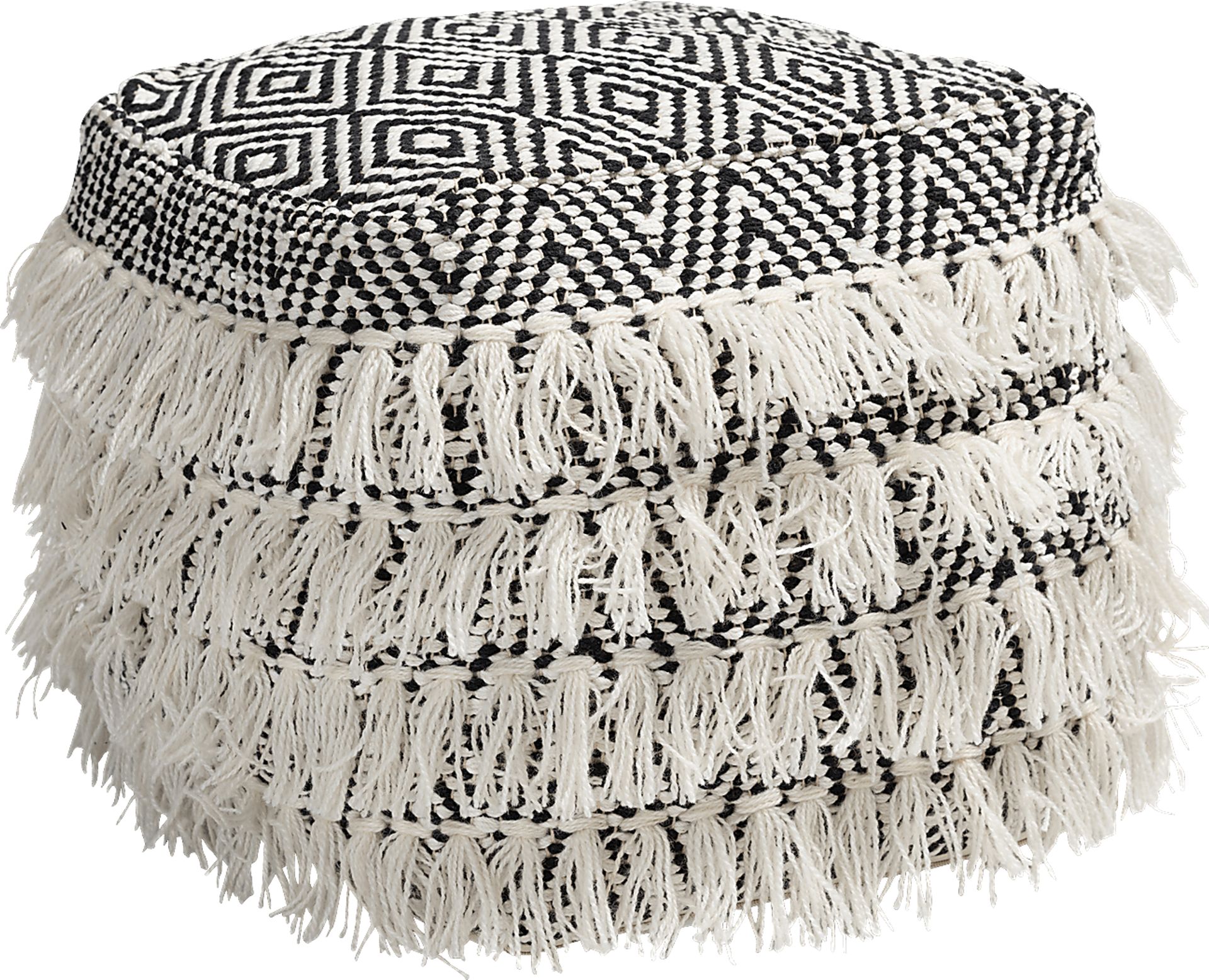 Holly Vista Beige Pouf - Image 1