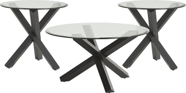 Hollybrooke Black 3 Pc Table Set - Thumbnail - Image 1