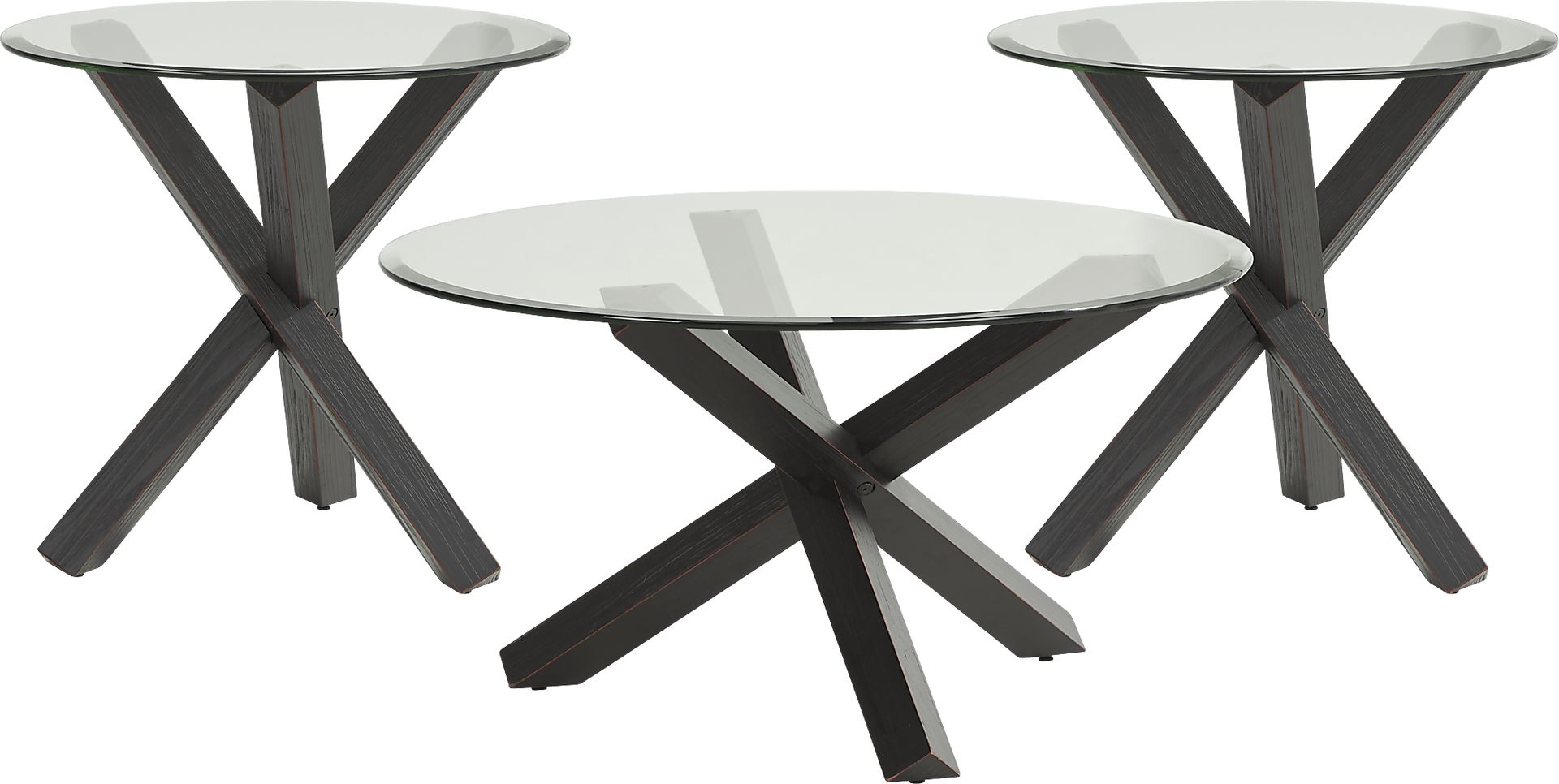Hollybrooke Black 3 Pc Table Set - Image 1