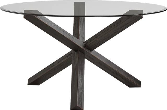 Hollybrooke Black 7 Pc Round Dining Room with Ink Chairs - Thumbnail - Image 2