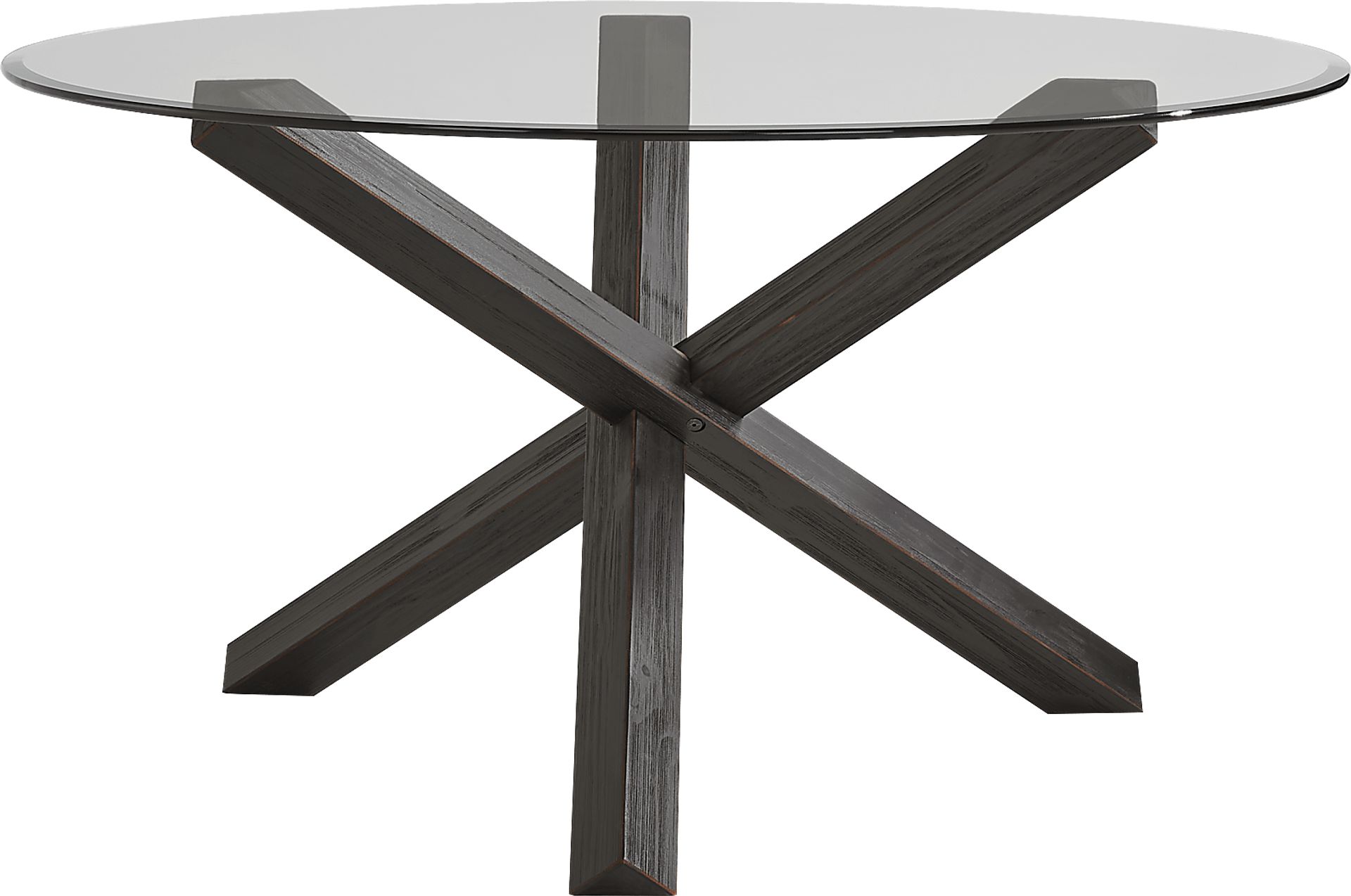Hollybrooke Black 7 Pc Round Dining Room with Gray Chairs - Image 2