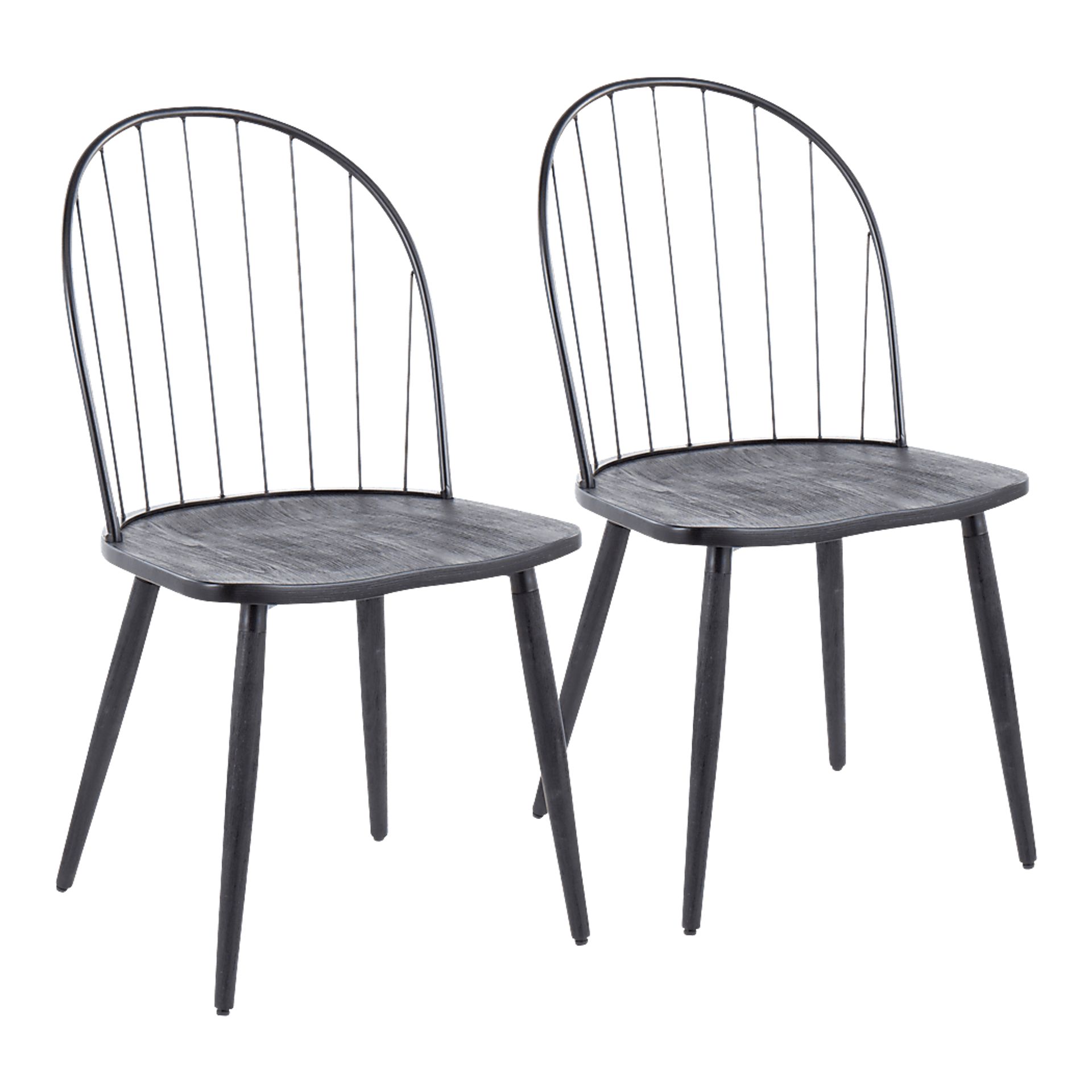 Hollyridge Black Side Chair, Set of 2 - Image 1
