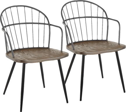 Hollyridge Walnut Arm Chair, Set of 2