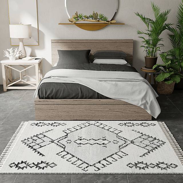 Holmas White/Black 8'3 x 10' Rug - Thumbnail - Image 2