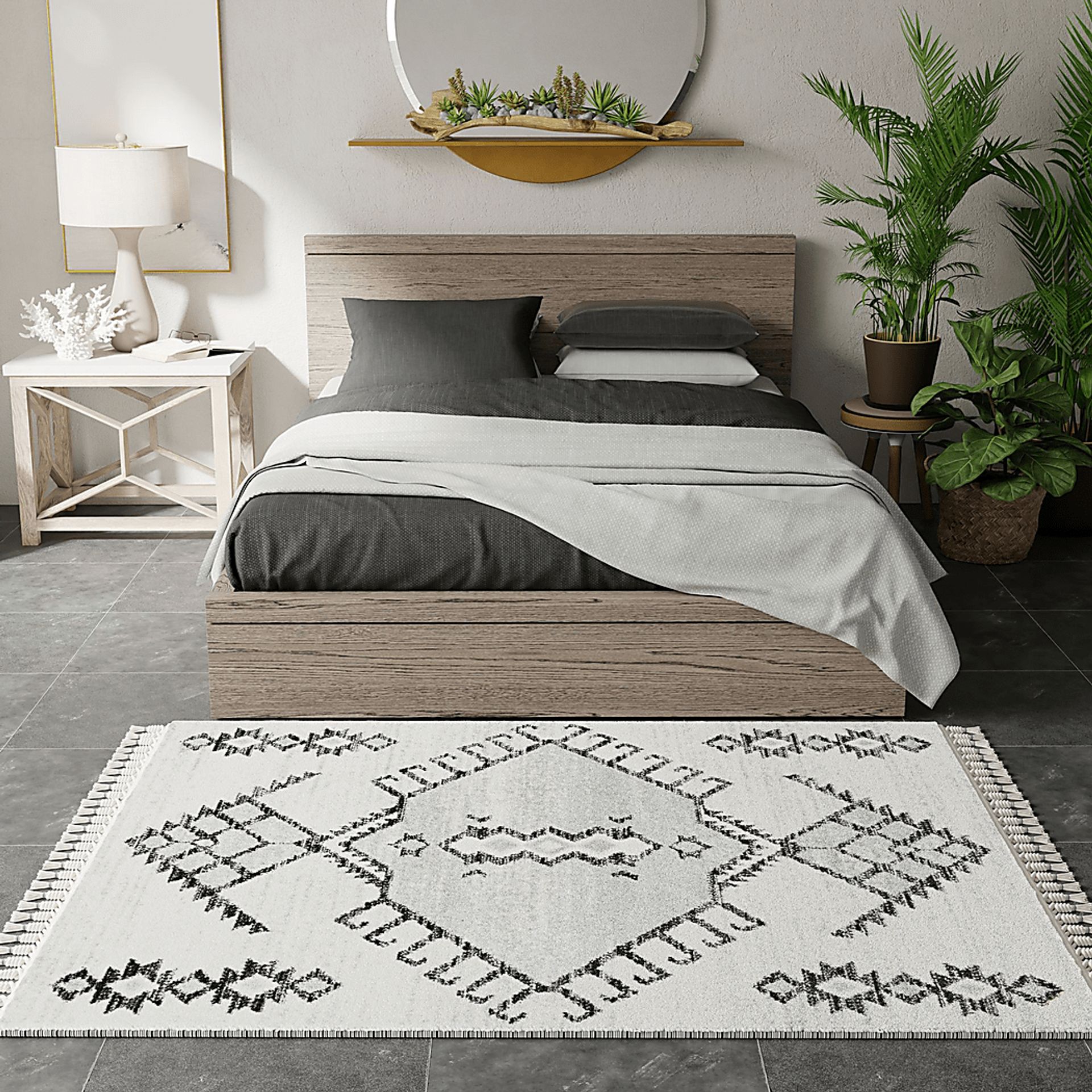 Holmas White/Black 8'3 x 10' Rug - Image 2