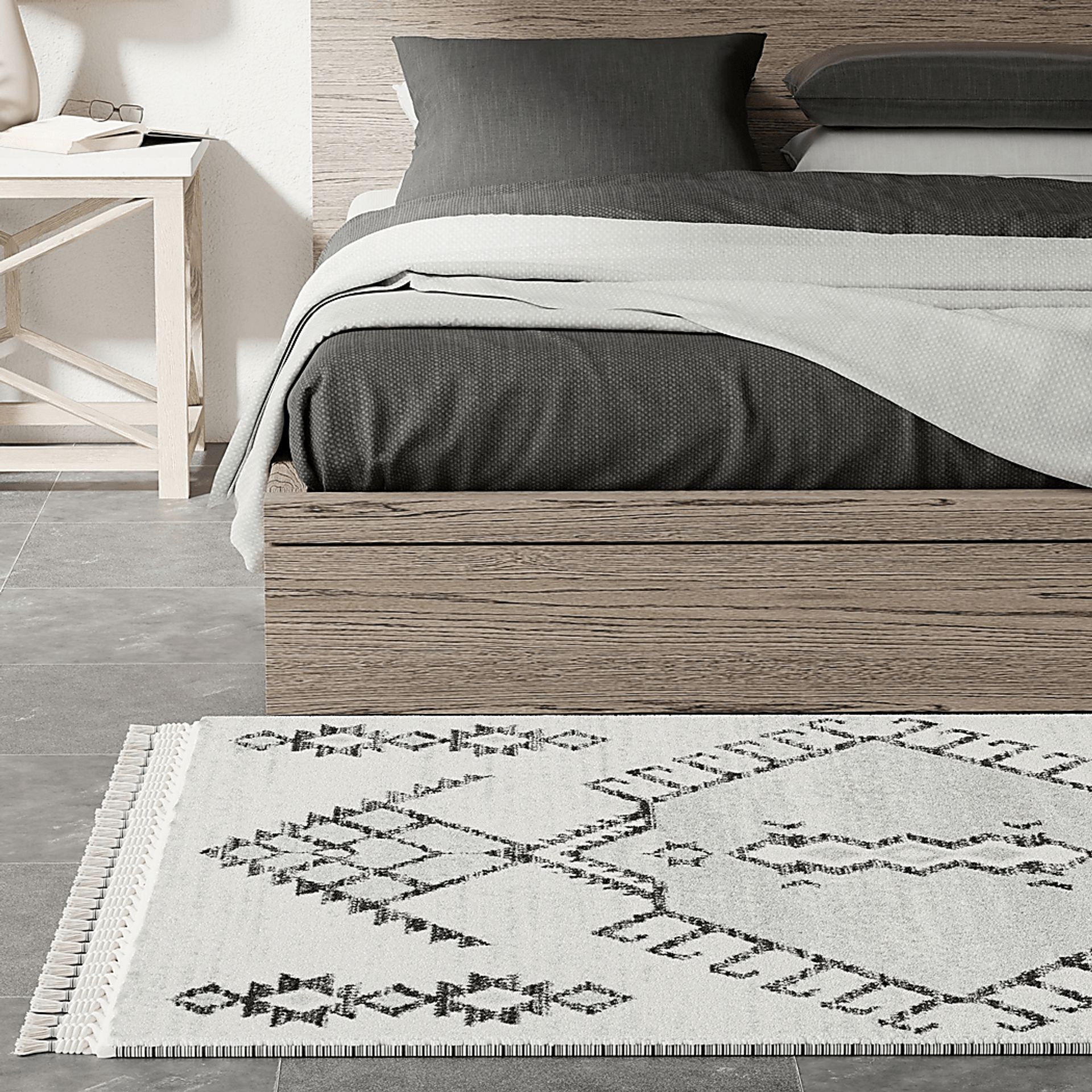 Holmas White/Black 8'3 x 10' Rug - Image 3