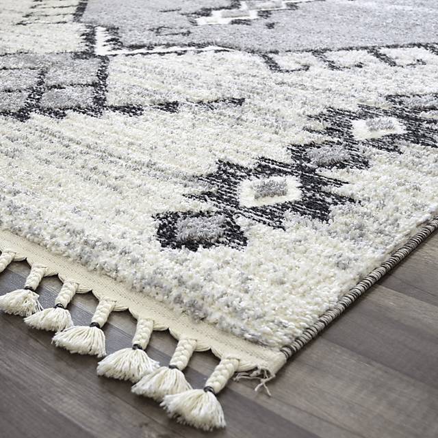 Holmas White/Black 8'3 x 10' Rug - Thumbnail - Image 4